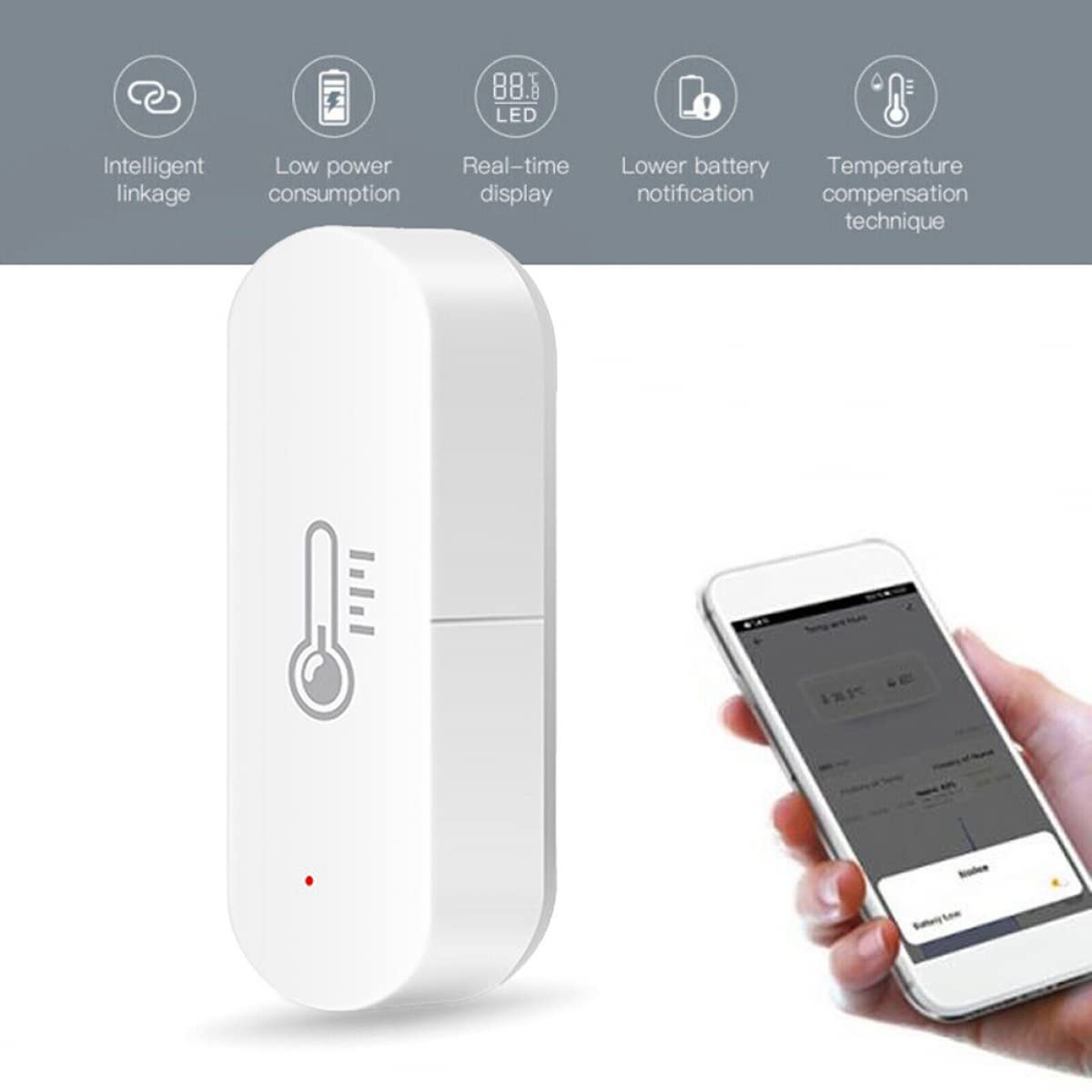 2 STKS voor Tuya WiFi Hygrometer Thermometer sensor voor 2 STKS voor Tuya WiFi Hygrometer Thermometer sensor voor