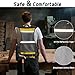 TURAND Electrician Tool Vest for Men, Reflective Safety Work Vest with Adjustable Thick Straps, Removable Phone Holder for Electrical, Carpenters, Construction, 22 Pockets