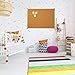 Lockways Corkboard Bulletin Board, 48x36 Inch Double Sided Cork Board, Notice Message Pin Board, Silver Aluminium Frame