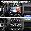 [4+64G] Android 13 Car Stereo for Jeep Compass Patriot 2010-2016 Support Wireless Carplay&Android Auto, 10.1 inch IPS Touchscreen Patriot Radio with GPS, WiFi, Bluetooth FM Radio