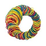 300 PCS Elastic Rubber Bands in Various Sizes, 25mm 38mm 50mm Strong Stretchable Colorful Rubbers Flexible Rubberbands for School Home Office Supplies File DIY Tie Dye
