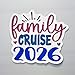 Family Cruise Door Magnets, Set of 4 Family Trip Vacation Stateroom Decor, 2026 Nautical Door Sign, Cruising Keepsake Gift