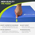 ProsourceFit Exercise Balance Pad – Large Cushioned Non-Slip Foam Mat & Knee Pad for Fitness, Stability Training, Physical Therapy, Yoga 15"x19", Blue - Image 4