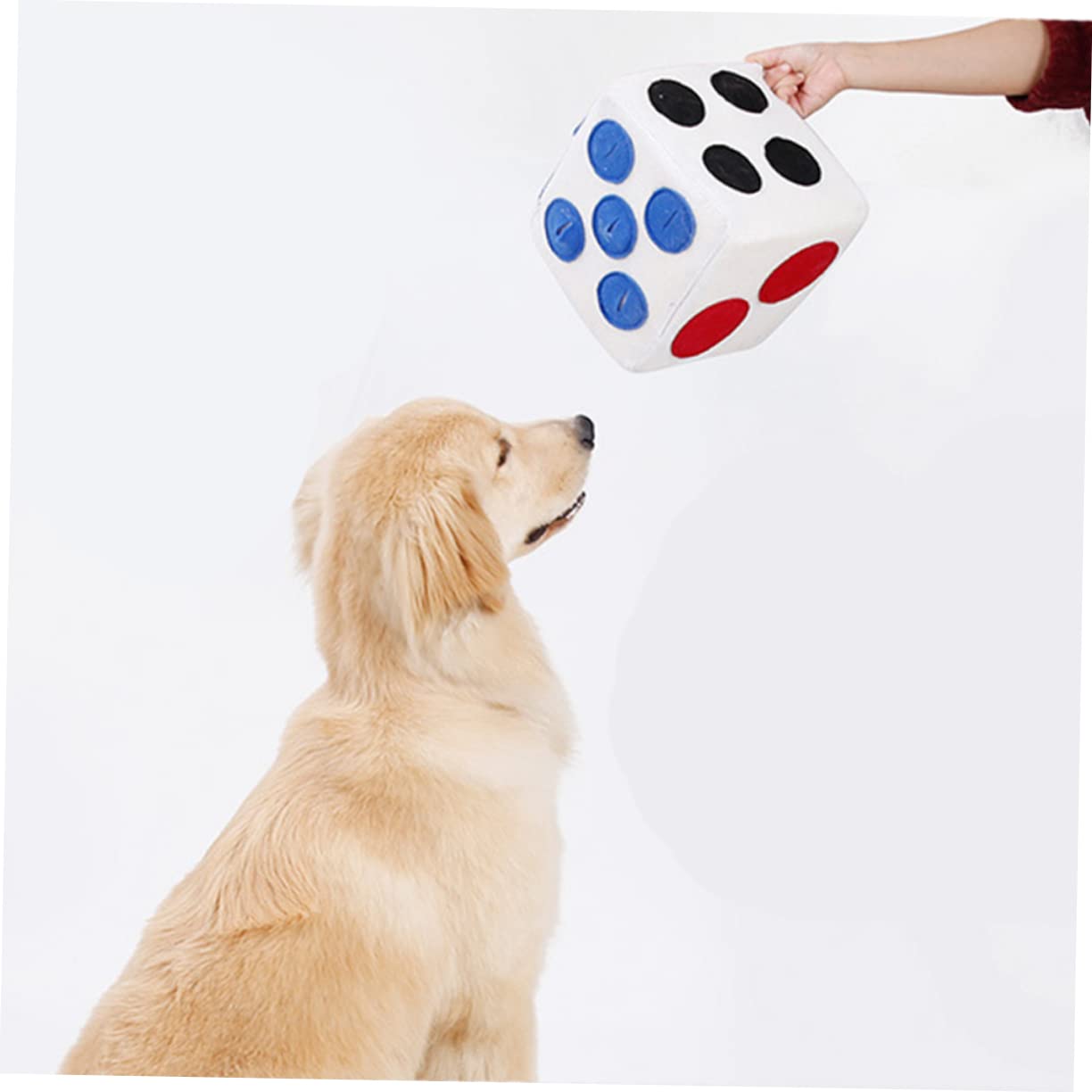 TOYANDONA Juguete de Peluche para Perros Forma de Dado, Cretivo y Divertido, Cremallera Invisible, Material de Peluche y Espuma, Adecuado para Entrenar y Olfatear en Casa