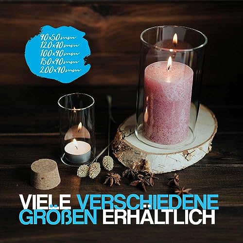 Glaszylinder Tuuters 2er Set Windlichtgläser für Innen und Außen