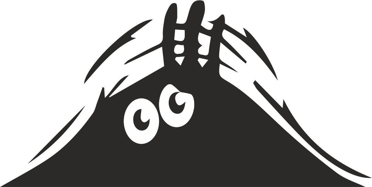 Indiashopers Vinyl Monster Peeper Funny Hood Car Sticker, 18 x 6 cm, Black