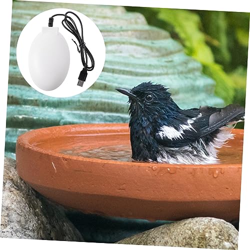 Baluue Aquecedor De Banho Para Animais De Estimação USB Branco Abs Ferramenta Banho De Pássaros De E