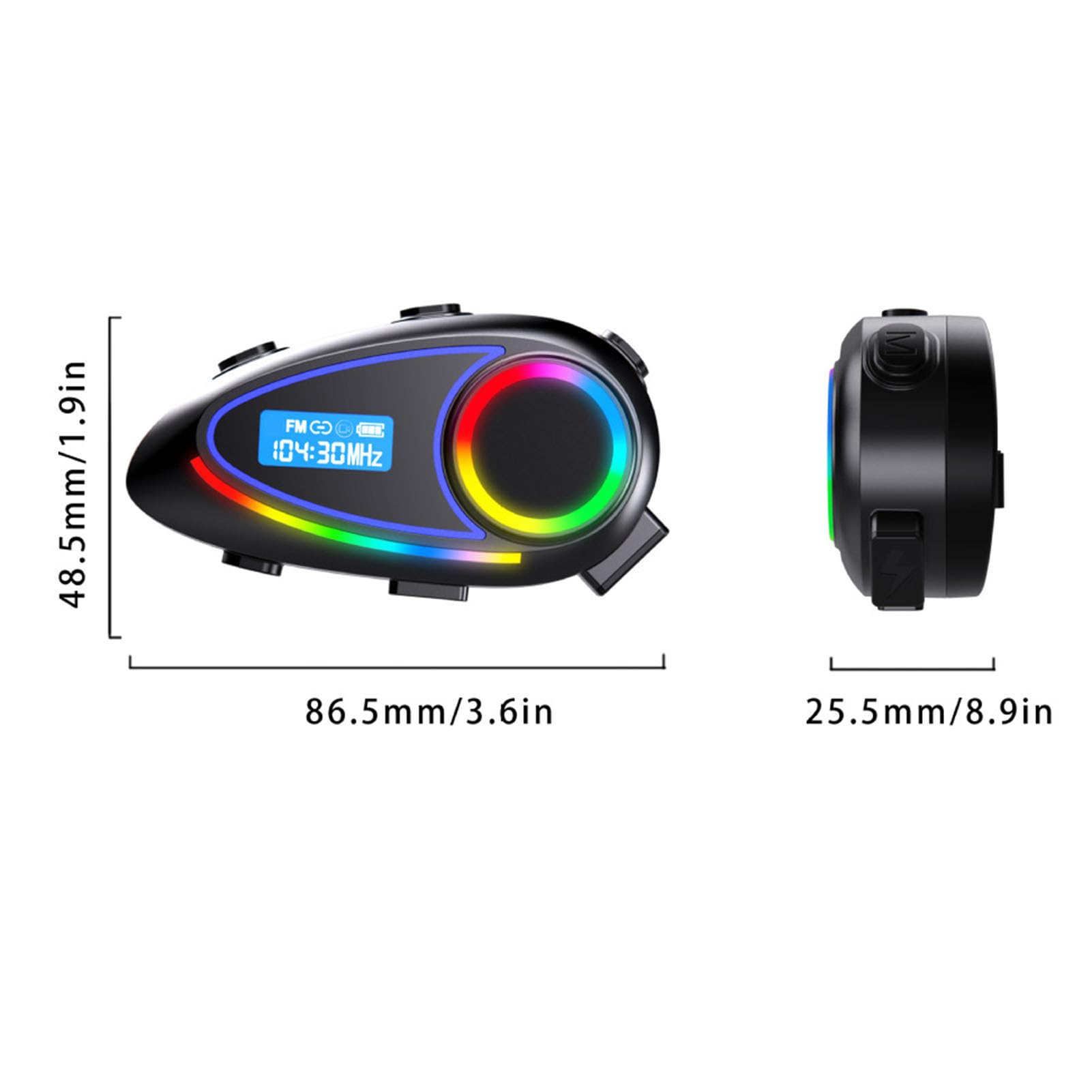 Tosuny Altoparlante Wireless per Casco Moto Bluetooth |Cuffie Impermeabili con Cancellazione del Rumore per lo Sci