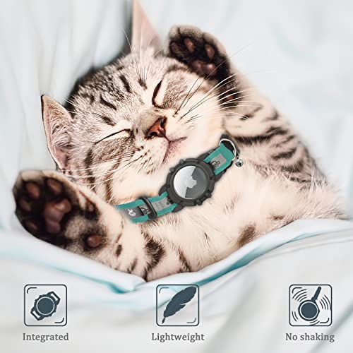 Reflective Airtag Cat Collar, JIARUI Integrated Apple Airtag Cat Collar, GPS Cat Tracker Collar with Airtag Holder and Bell - Image 4