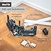 wolfcraft Schmiege und Gehrungsschneidlade PRO - 6956000-2-in-1 Gehrungslade zum Schneiden von bis zu 120 mm hohen Fußleisten & Sockelleisten und Ausmessen von Raumwinkeln