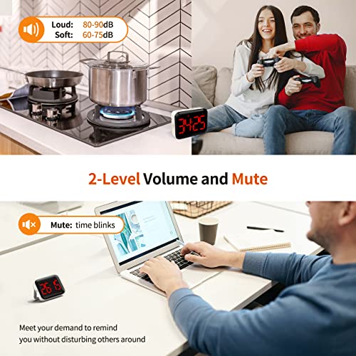 Digital Kitchen Timer, Magnetic Large Display for Cooking & Classroom - Image 4