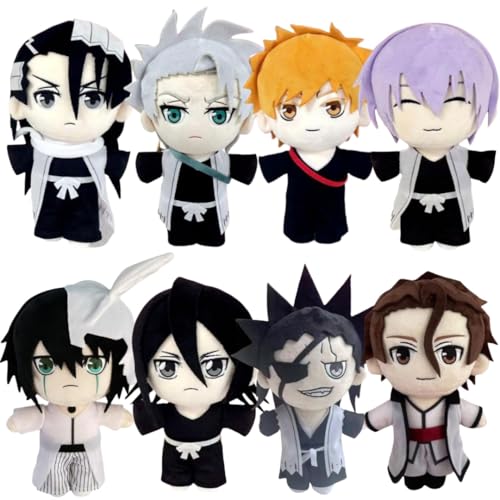 ブリーチ 千年血戦篇 ぬいぐるみ 20cm 抱き枕 黒崎一護 朽木ルキア 藍染惣右介 日番谷冬獅郎 井上織姫 キャラクター 小さな座り団子 高弾性 プレゼント (G)
