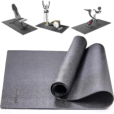 PROIRON Heavy Duty Exericse Equipment Mat,Treadmill Mat 45"x32"/48"x24"/78"x36",Gym Matt for Home Gym，Floor Protector Mat,Exercise Equipment Mat for Exercise Bike, Weight Bench, Rowing Machine, Cross Trainer, Gym Fitness Workout Training Mat Cover