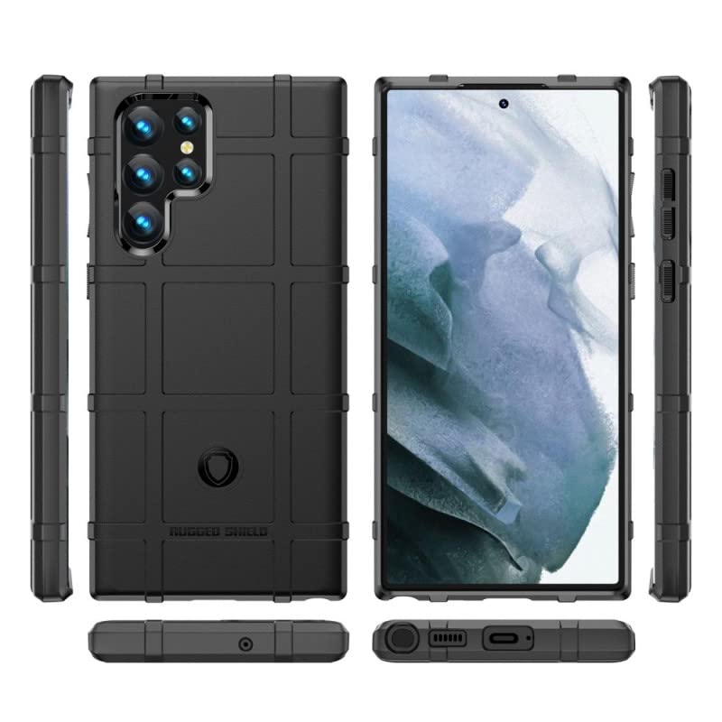 SkyTree Rugged Solid Shock Proof Hybrid [Shockproof] [Non-Slip] [Anti-Fingerprint] Non-Slip Case Back Cover for Samsung Galaxy S23 Ultra 5G