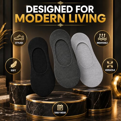 Image of XJARVIS No Show Low Cut Loafer Unisex Socks for Men & Women with Combed Cotton for Sports, Running & Hiking (Free Size)