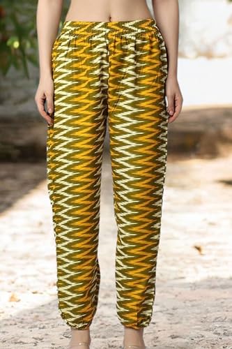 Image of POPWINGS Casual Ethnic Bagru Print Long Slit Skirts for Women || Cotton Long Slit Skirt for Women || Stylish Women Long Skirt for Summer