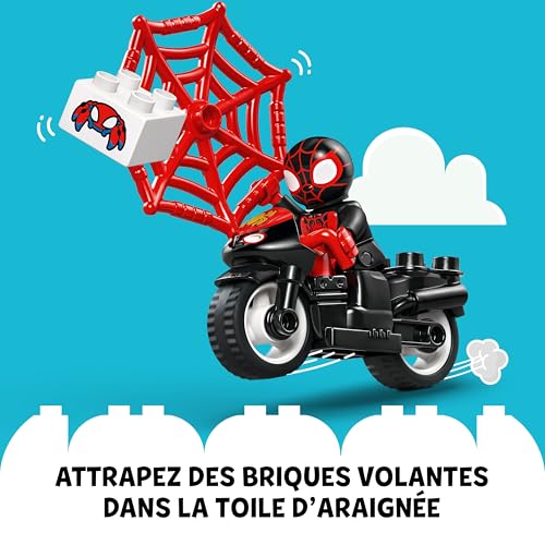 LEGO Duplo Marvel L’Aventure en Moto de Spin - Jouet Éducatif pour Enfants dès 2 Ans - Moto & Figurine - Idée de Cadeau pour Garçon Inspirée de Spidey et Ses Amis Extraordinaires 10424