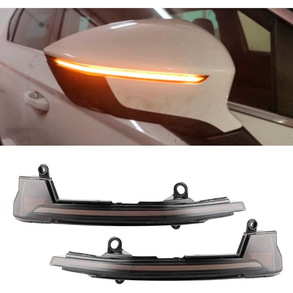 Indicatori di direzione laterali per specchietti retrovisori - compatibile con Seat (Cupra) Ateca 2016- & Seat Tarraco 2019- - Grigio - incl. luci dinamiche