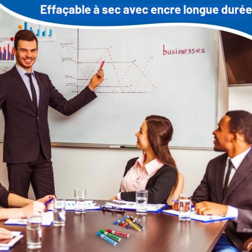 15PCS Feutre pour Tableau Blanc Marqueur 15 Couleurs Pointe Bille 2,7 mm – vue 5