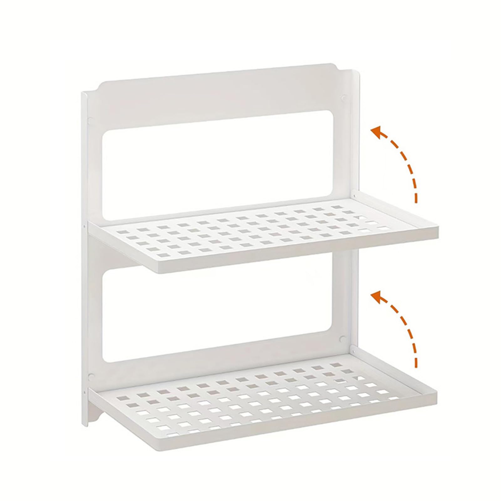 Générique Organisateur avec Deux Surfaces d ' étagère Pliantes, White