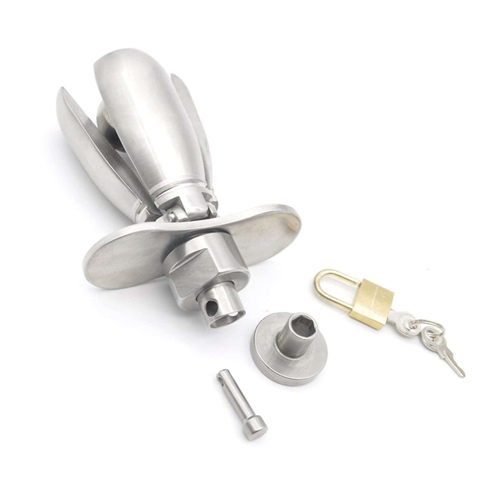 Plug Anale Regolabile Butt Plug in Metallo Blocco di Castità Ano Espansione SM Gioco Plug Anale Pesante in Acciaio Inossidabile Dilatatore Ano Fisting BDSM Giocattoli Sessuali