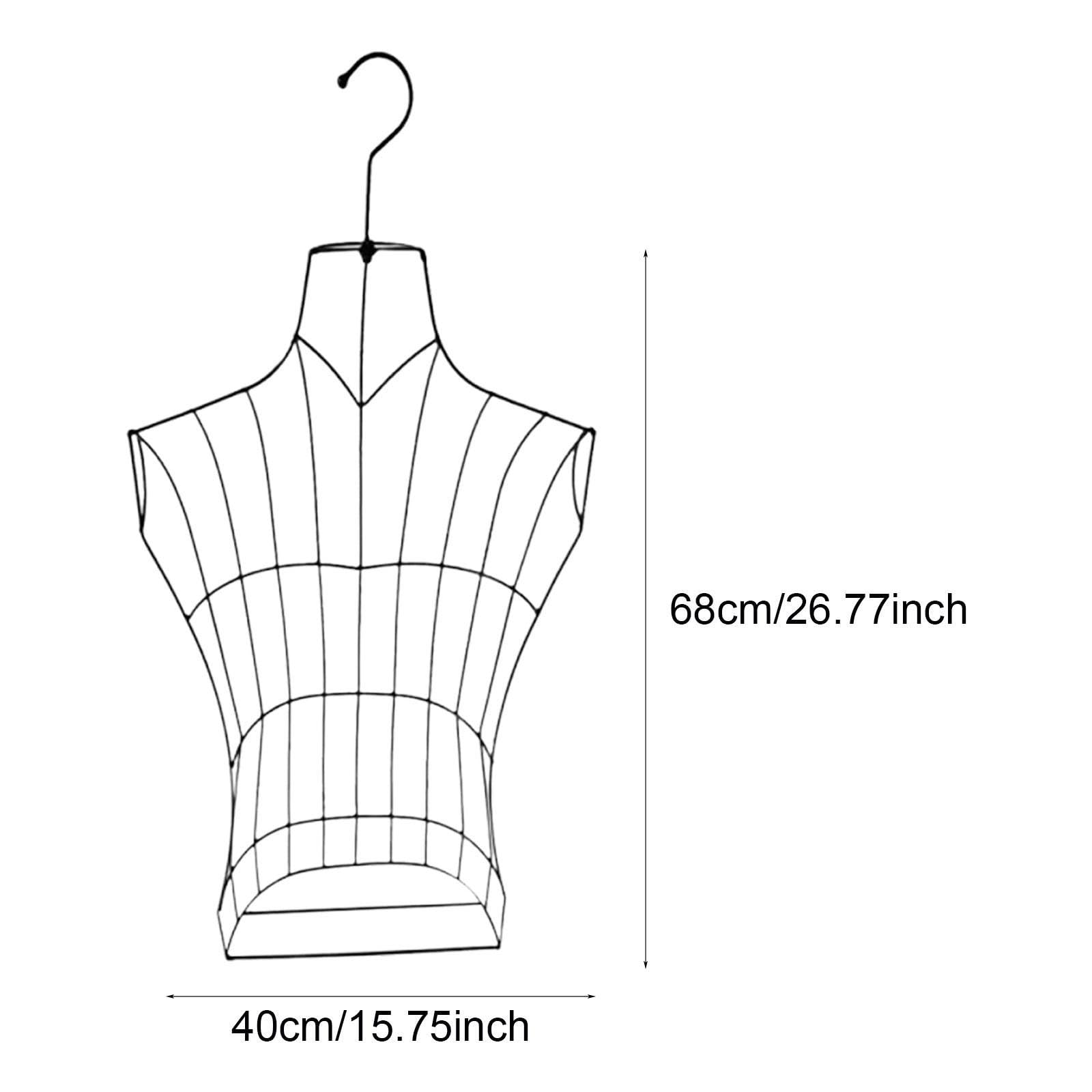 Hängende Männliche Halbkörper Torso Mannequin Torso Oberkörper Stabile Platzsparende T Shirt Display Schneiderpuppe für Geschäfte Und Anzugshows, Schwarz