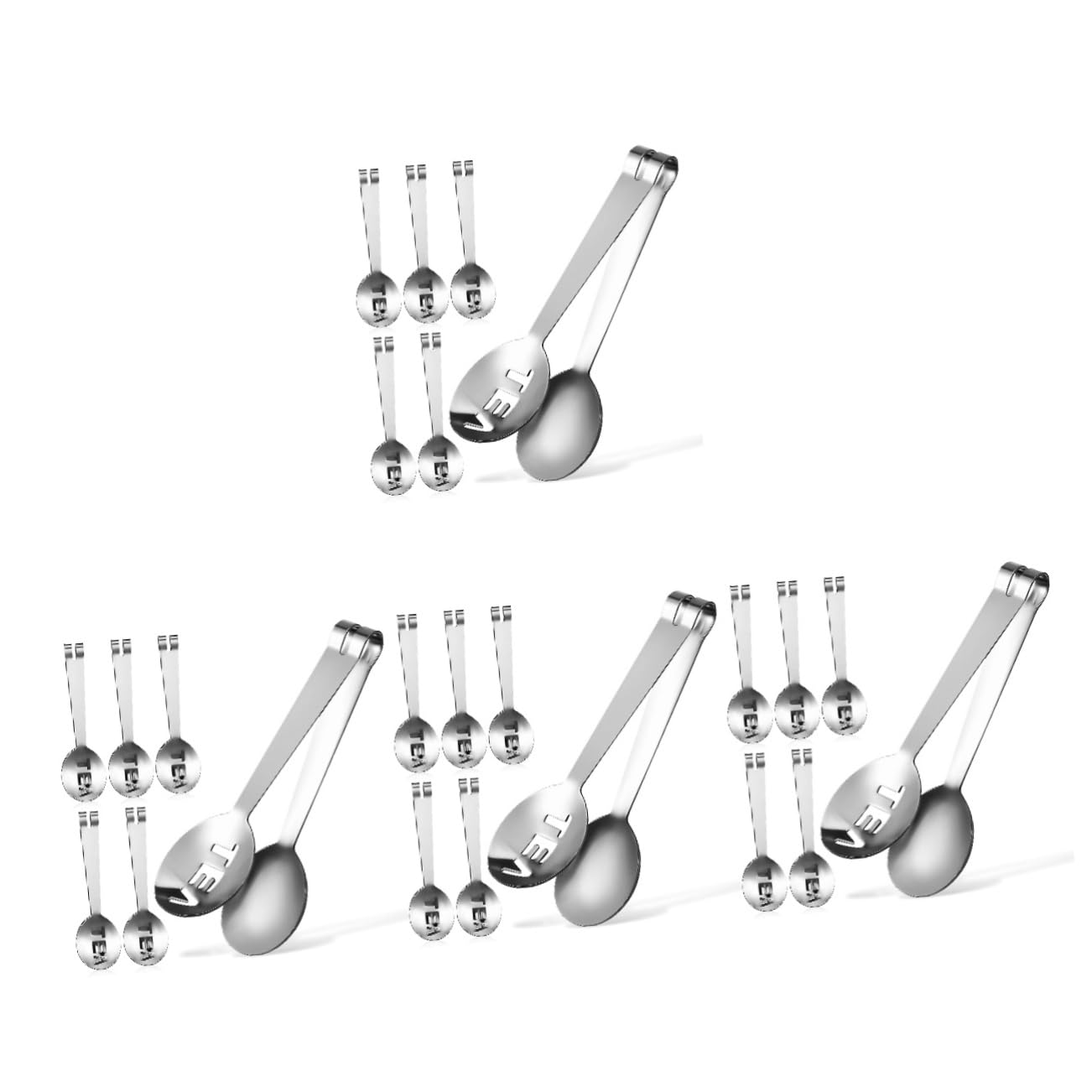 Cabilock 4 Juegos Soporte De Té De Acero Inoxidable Pinzas Dulces Ranurado Bolsas De Filtro De Té Reserva Vaso Dosificador Cesta Té Floreciente Porta De Café Infusores 6 Piezas * 4