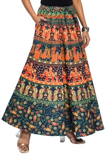 Image of Premium Cotton Skirt for Women with Pocket, Free Size