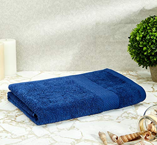 Image of Amazon Brand - Solimo Cotton Bath Towel, 380 GSM (Twilight Blue)