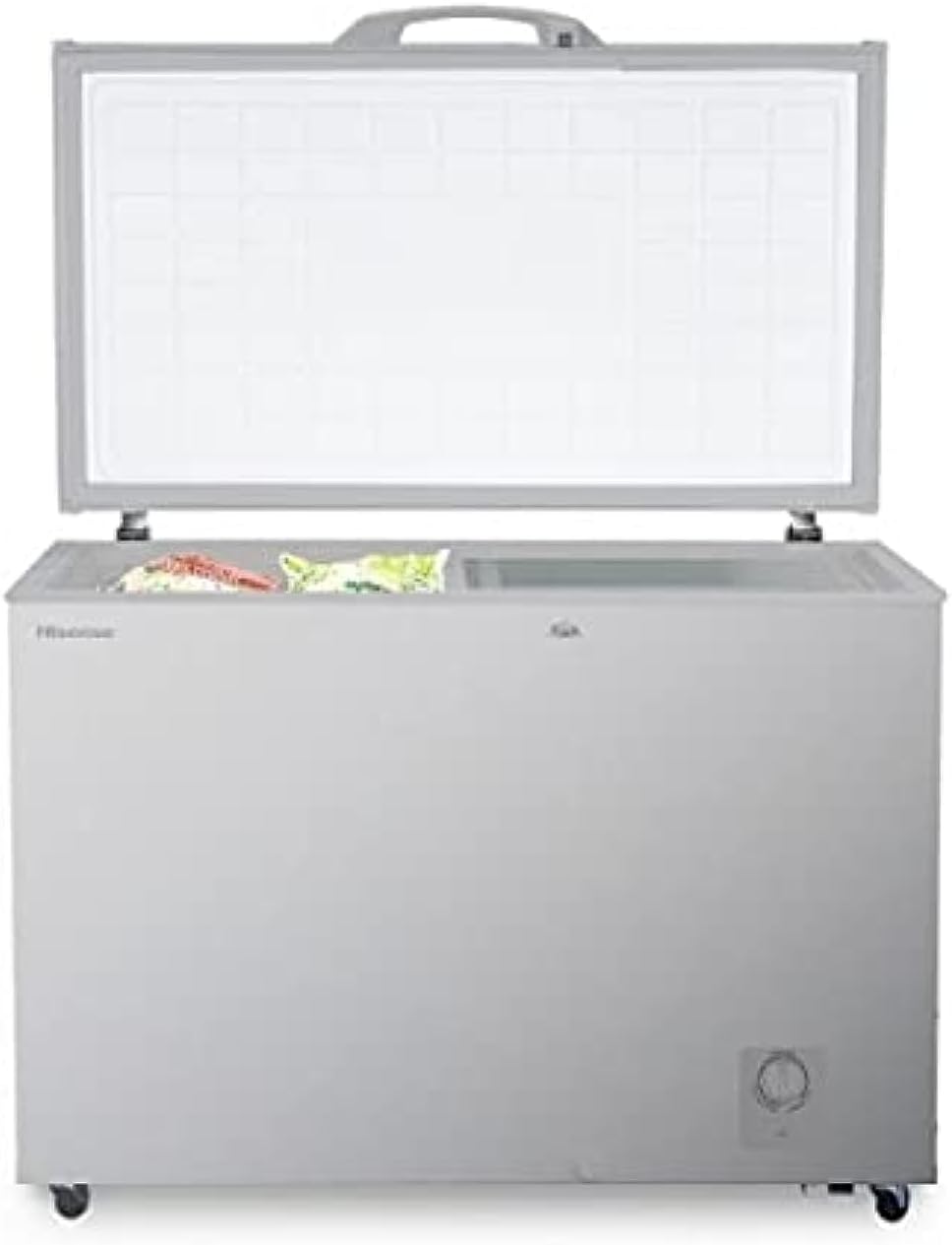 Hisense Chest Freezer 330 Liter Single Door Silver Model FC33DD4ST -1 Year Full & 5 Year Compressor Warranty.