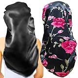 2Pcs Long Satin Bonnet Sleep Cap,Extra Large Braids Bonnets for Sleeping,Long Hair,Soft&Comfortable...
