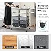 Giantex 10 Drawers Rolling Cart, Classroom Organizers, Storage Cart with Wheels, for Teacher Office Home School Supplies Tool Craft Art Paper, Gray Gradient #5