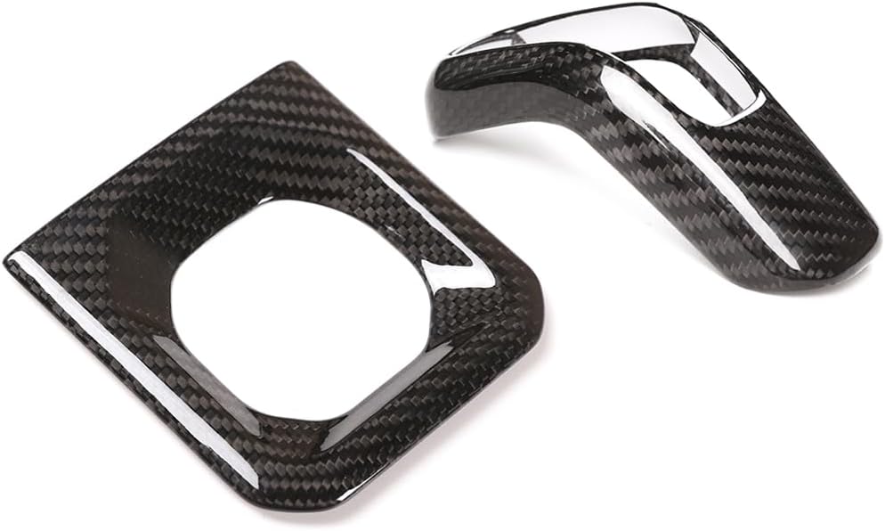 Suitable For 2020 to 2024 Land Rover Defender 110 90 Car Central Console Gear Knob Shift Panel Decorative Cover Protection Kit, Real Carbon Fiber Automotive Interior Accessories (Black Carbon Fiber)
