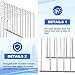 Chivertion 6 Pcs Desktop Organizer Wire Desk File Organizer Vertical Metal Stand up File Stand for Office Home, 11 Sections (Silver)
