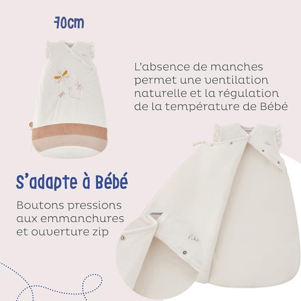 Noukie's - Sacco nanna invernale - Chiusura con zip - Poliestere/Cotone