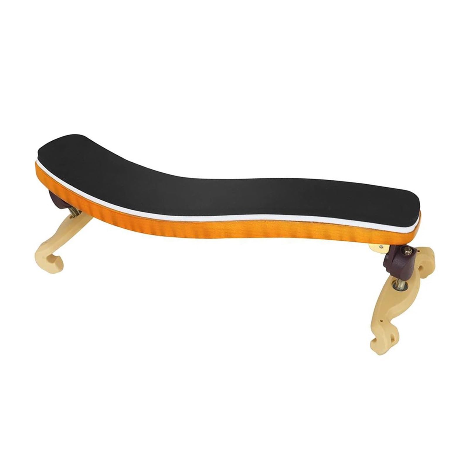 Reposapiés para violín Apoyo para el hombro de violín con veta de madera amarilla recto accesorios para instrumentos