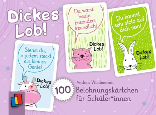 Dickes Lob! 100 Belohnungskärtchen für Schüler*innen (Fleißkärtchen für Kinder)