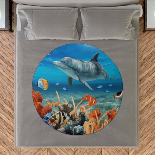 Couverture de plage ronde en microfibre drap de bain franges voyage - 8