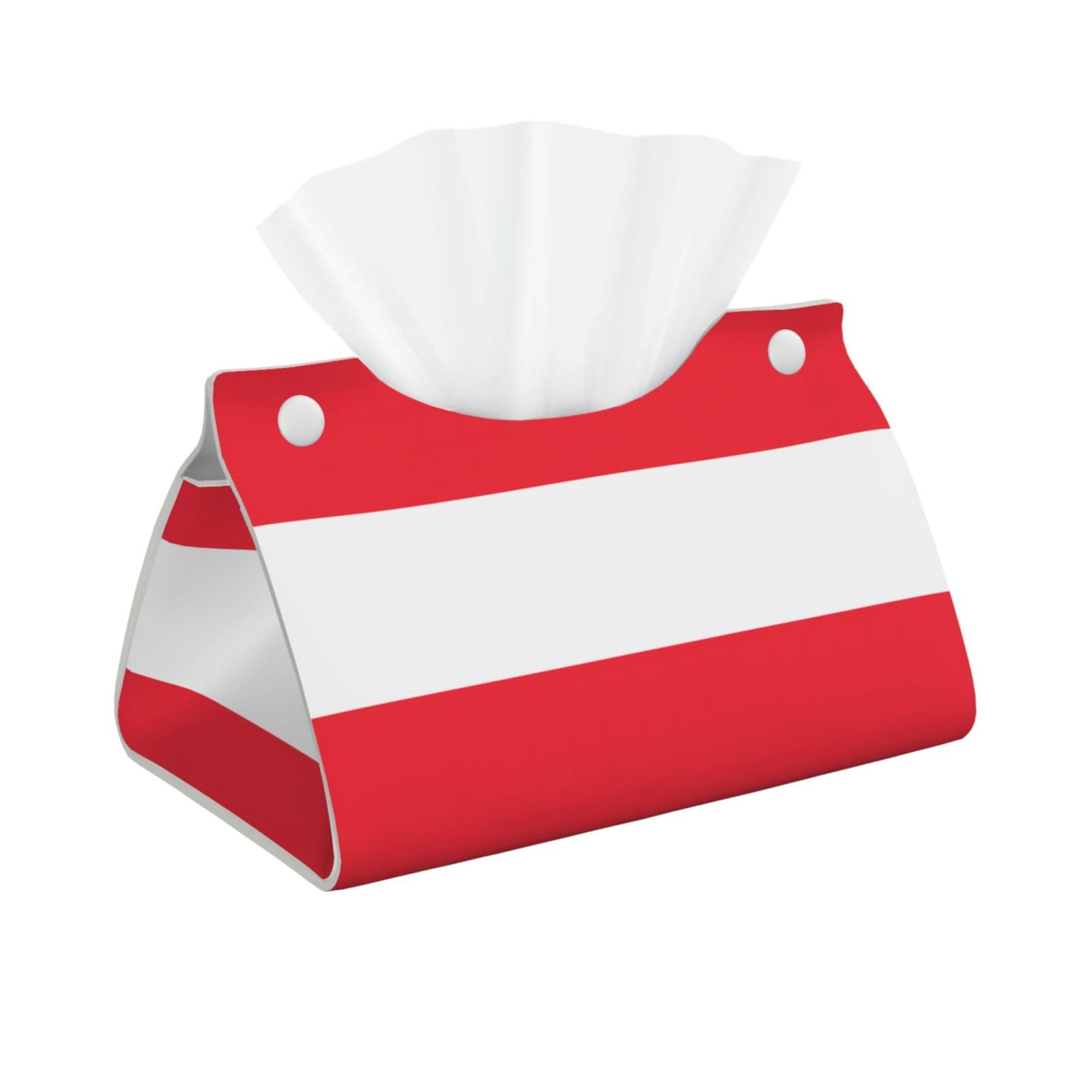 Austrian flag Long Leather Tissue Box Cover-Waterproof PU Leather Tissue Holder for Bathroom, Decorative Rectangular Tissue Case