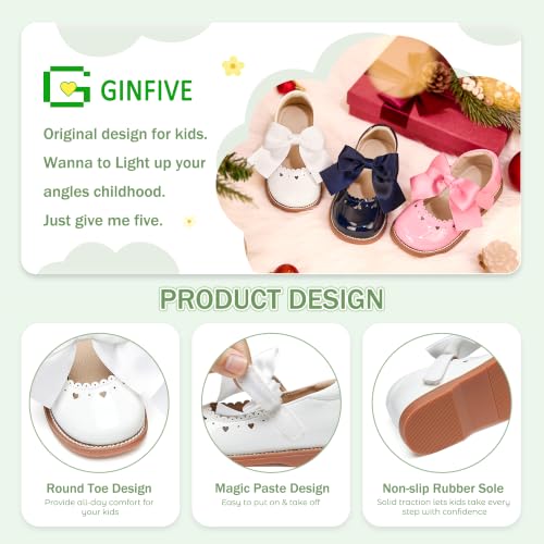Image of GINFIVE Toddler Girls Mary Jane School Oxford Dress Flat Shoes for Wedding