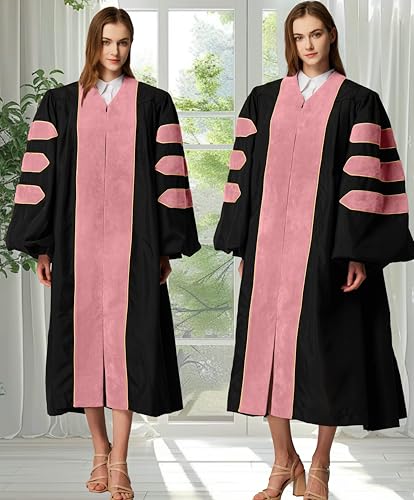 Image of MyGradDay Unisex Deluxe Graduation Doctorate Robe with Gold Piping Available for Customization