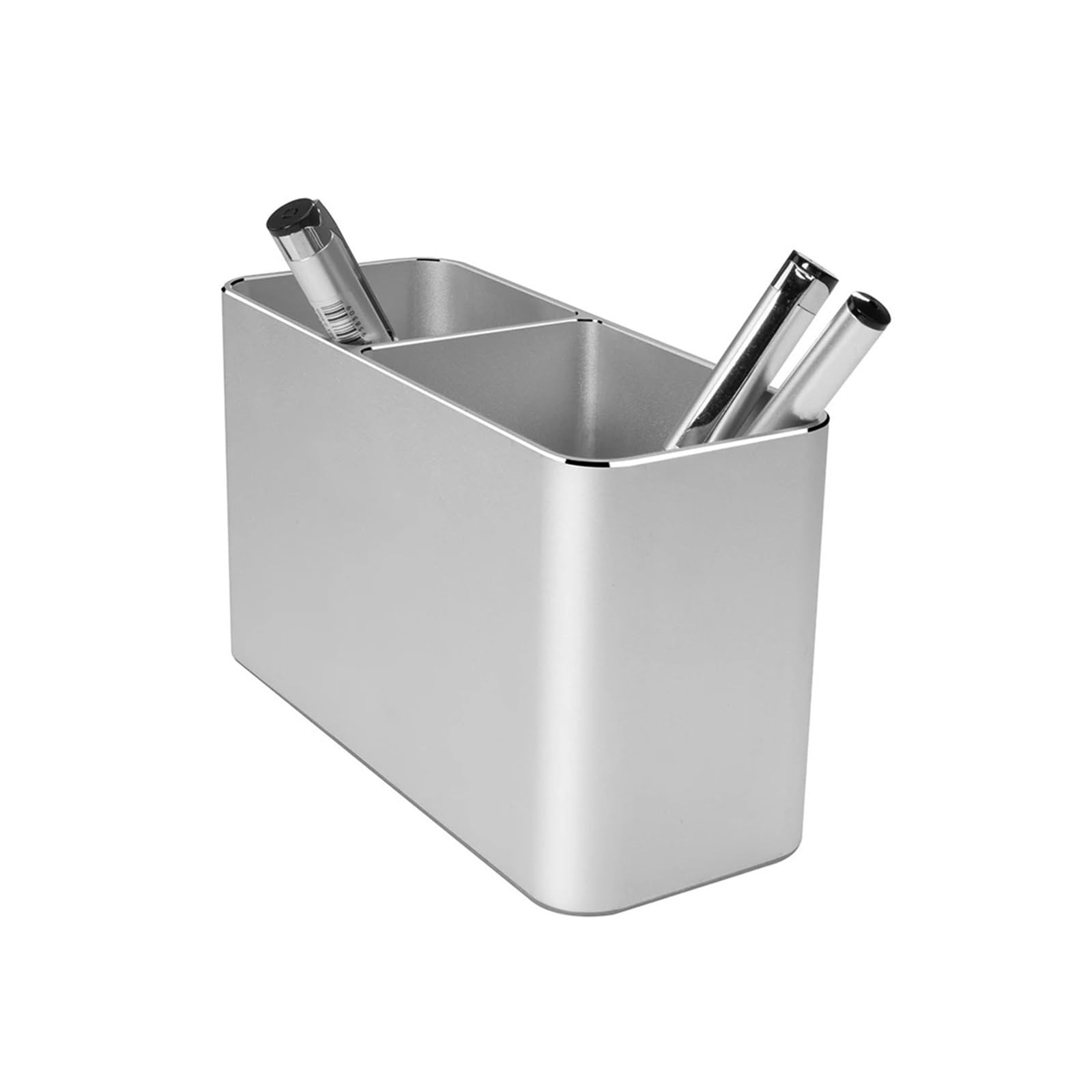 portapenne Portapenne in metallo di alluminio Supporto for matite for organizer da scrivania Porta pennelli for trucco(Style 02)