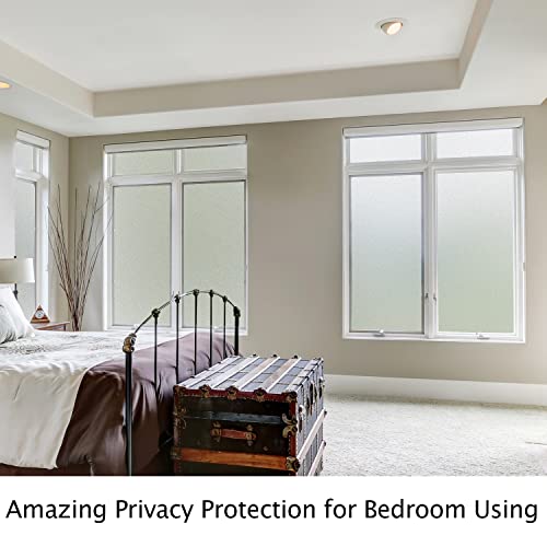 Hidbea Frosted Window Privacy Film Heat Control Uv Blocking, Static Cling Non-Adhesive Reusable Door Coverings For Bathroom Home Office (Frosted 29.5 Inch X 6.5 Feet) #TOP7
