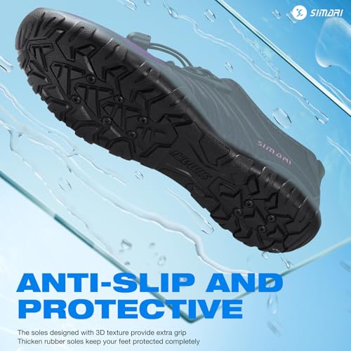 Image of SIMARI Water Shoes for Women Men - Barefoot Quick-Dry Aqua Socks | Lightweight Swim Shoes for Surfing, Swimming, Beach Sports, Kayaking, Diving | Non-Slip Design