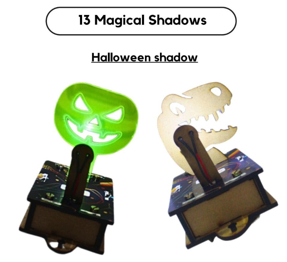 Magical Shadows STEM Kit – Light, Shadow & Reflection Science DIY Kit for Grade 5–6 | Halloween Shadow Explorer & RGB Shadow Lamp | Educational Physics Project 1