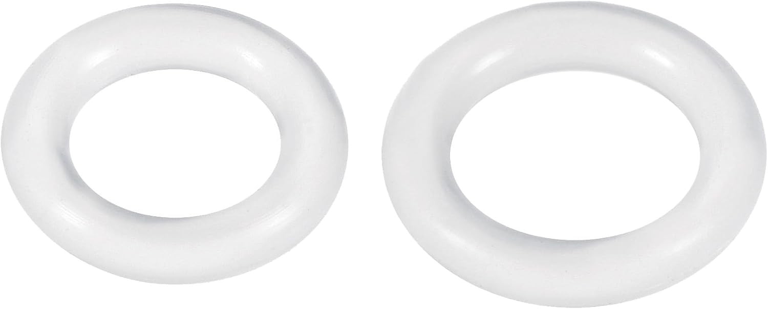 MECCANIXITY Silicone Rubber O-Rings 9mm 10mm OD 5mm 6mm ID 2mm Thick VMQ Seal Gasket, White 40in1 Set