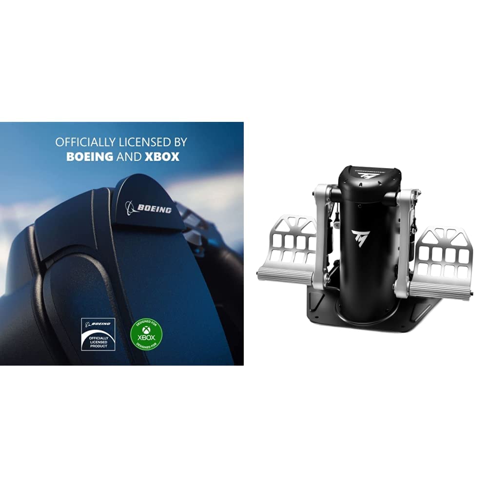 Thrustmaster TCA Yoke Pack Boeing Edition, Pendular Yoke and Throttle Quadrant System, Autopilot Feature, Xbox and PC & TPR Pendular Rudder (Pedals, T.A.R.G.E.T Software, PC)
