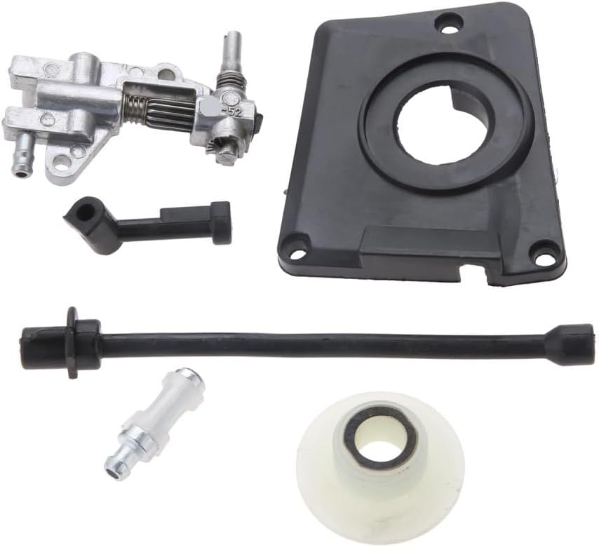 6Pc Oil Drive Pump Kit Fit for 4500 5800 45CC 52CC 58CC Pump Cover Worm Gear Oil Pump Cover Oil F Oil Pipe Parts