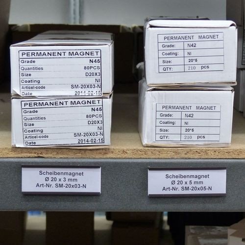 magnets4you 10m magnetische Etikettenleiste/C-Profil Etikett mit Magnet | Länge: 10m, Höhe: 50mm