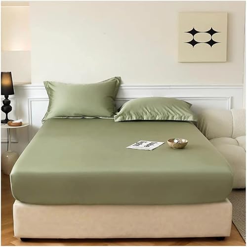 MZP Sábana bajera ajustable de bolsillo extra profundo tamaño Queen, tela Tencel, suave, resistente a las arrugas y a la decoloración, se adapta a